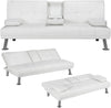 Adjustable Convertible Sofa Bed with Cup Holders