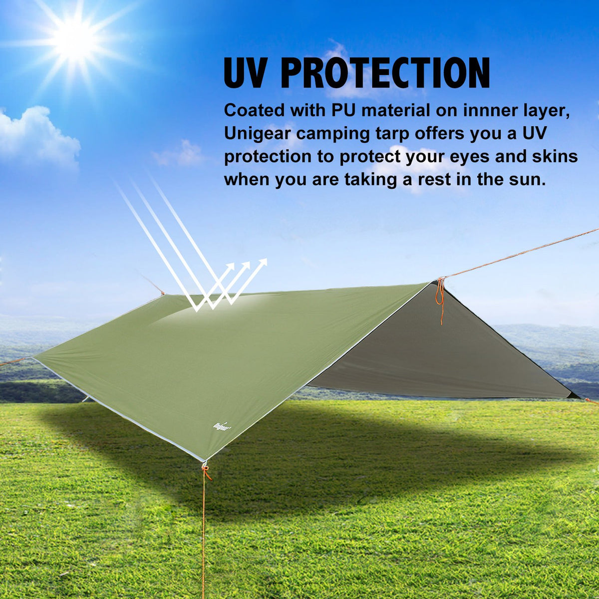 Unigear Rainproof/Sunshade Hammock Tent for Camping