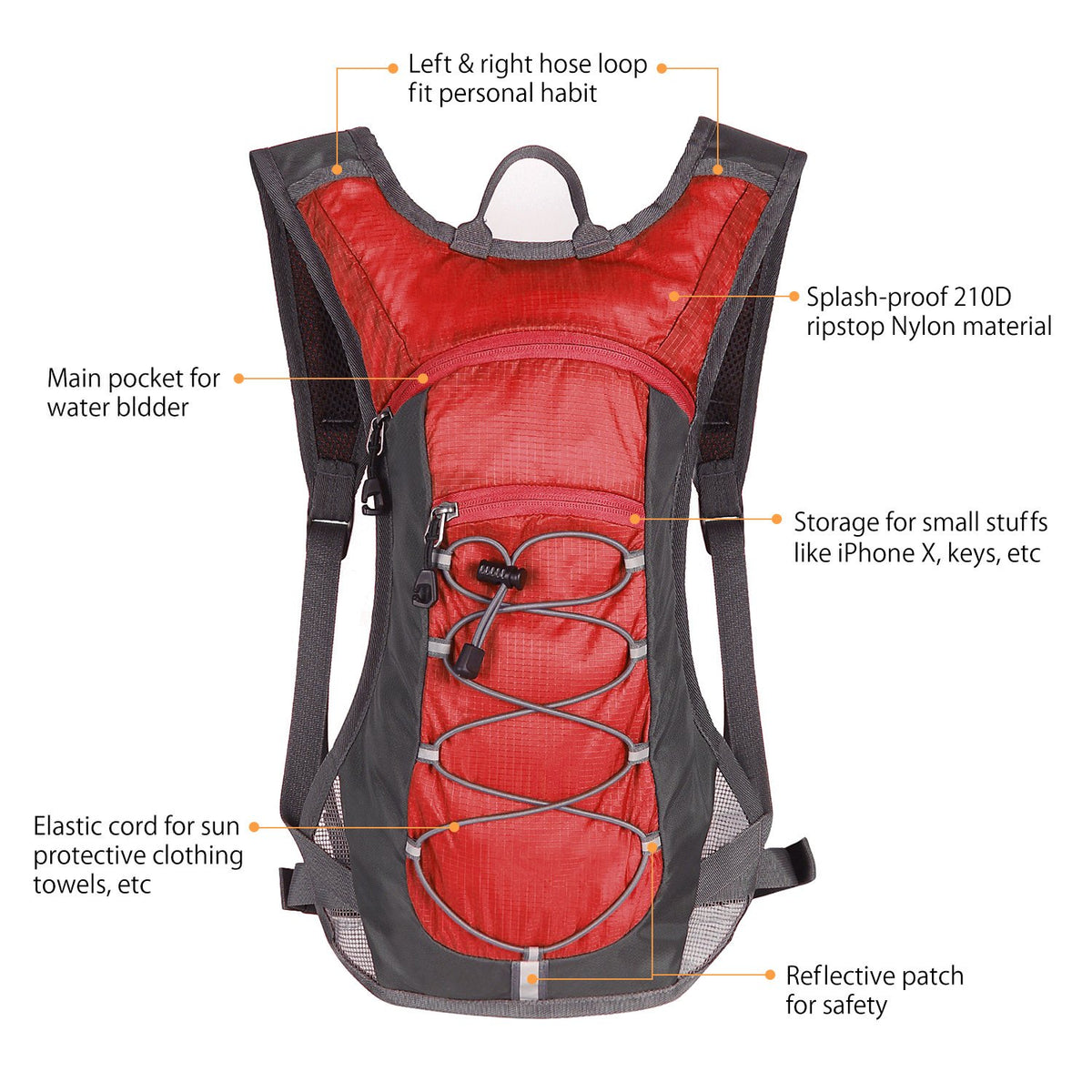 Unigear Hydration Pack Backpack with 70 oz 2L Water Bladder