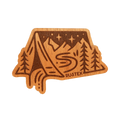 Camping InTent Wood Sticker