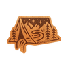 Camping InTent Wood Sticker
