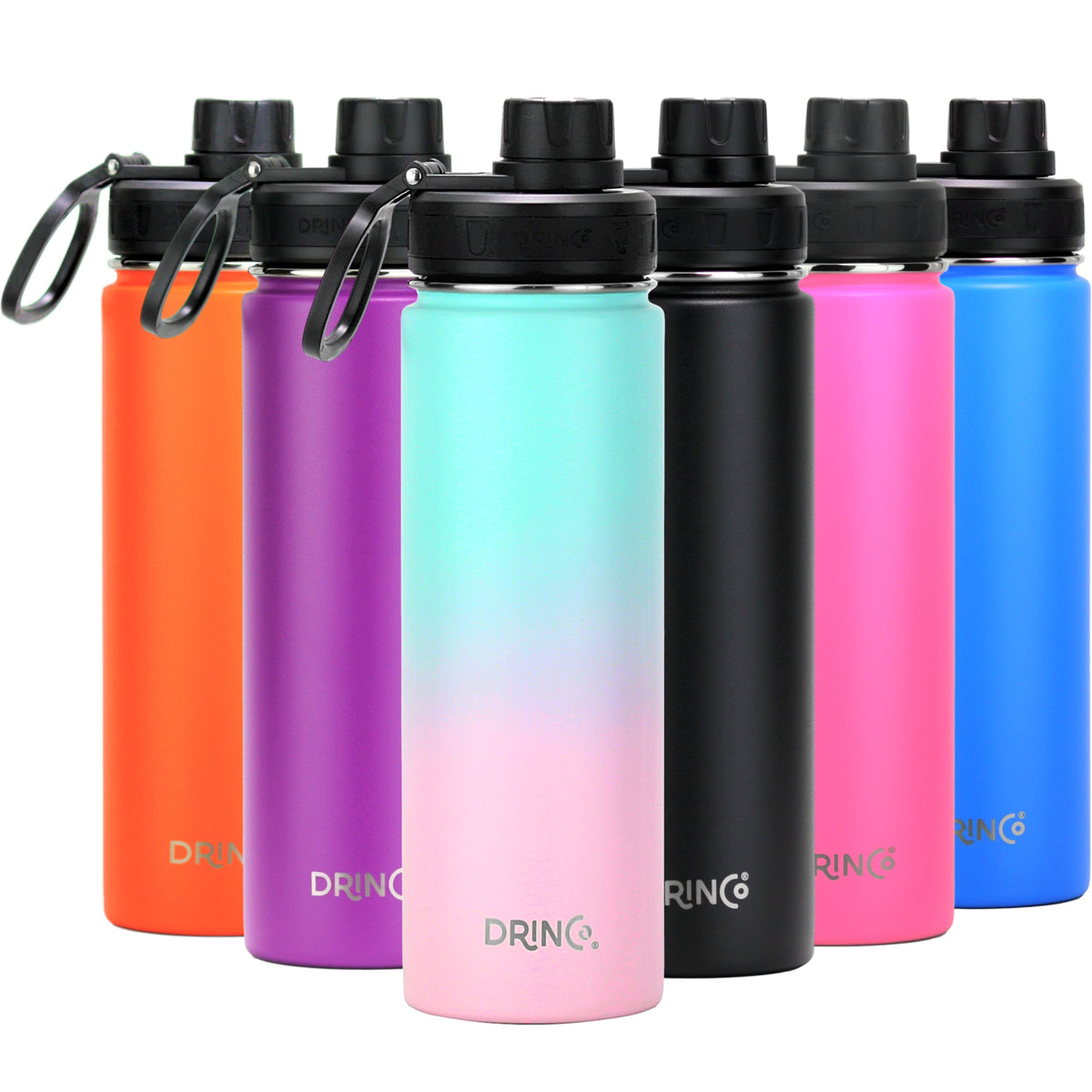 DRINCO® 22oz Stainless Steel Sport Water Bottle - Macaron