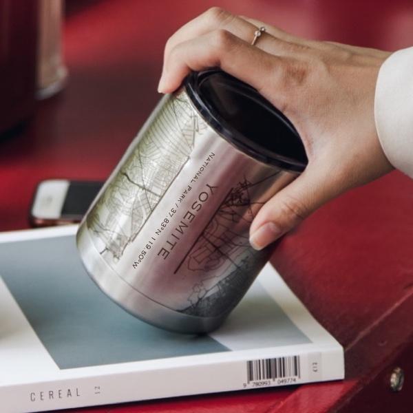 Yosemite National Park - California Map Insulated Cup